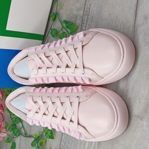 Tory Burch Sport Ruffle Sneaker Cotton Pink NIB